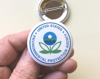 EPA Lapel Button Pin: Environmental Protection Agency, Water Resistant (1.5")