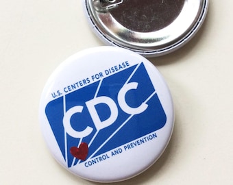CDC Pin: Support Public Health, USA (1.5")