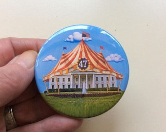 Clown Palace 2.25" Protest Pin: Political Satire