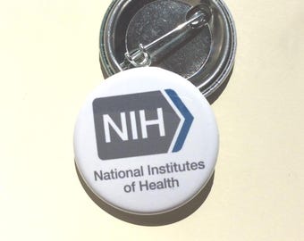 NIH Lapel Button Pin: Support National Institutes of Health (1.25")