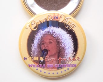 American Kings Collection:  Yellow Carole King lapel pin, 1.5".