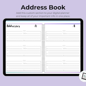 Blue Purple Gradient Address Book