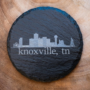 Slate Coaster - Knoxville TN Skyline
