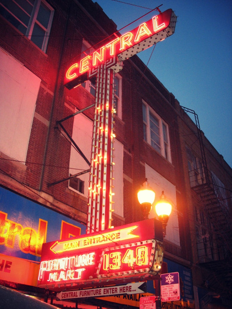 Chicago Photo Wicker Park Central Furniture Mart Vintage Etsy