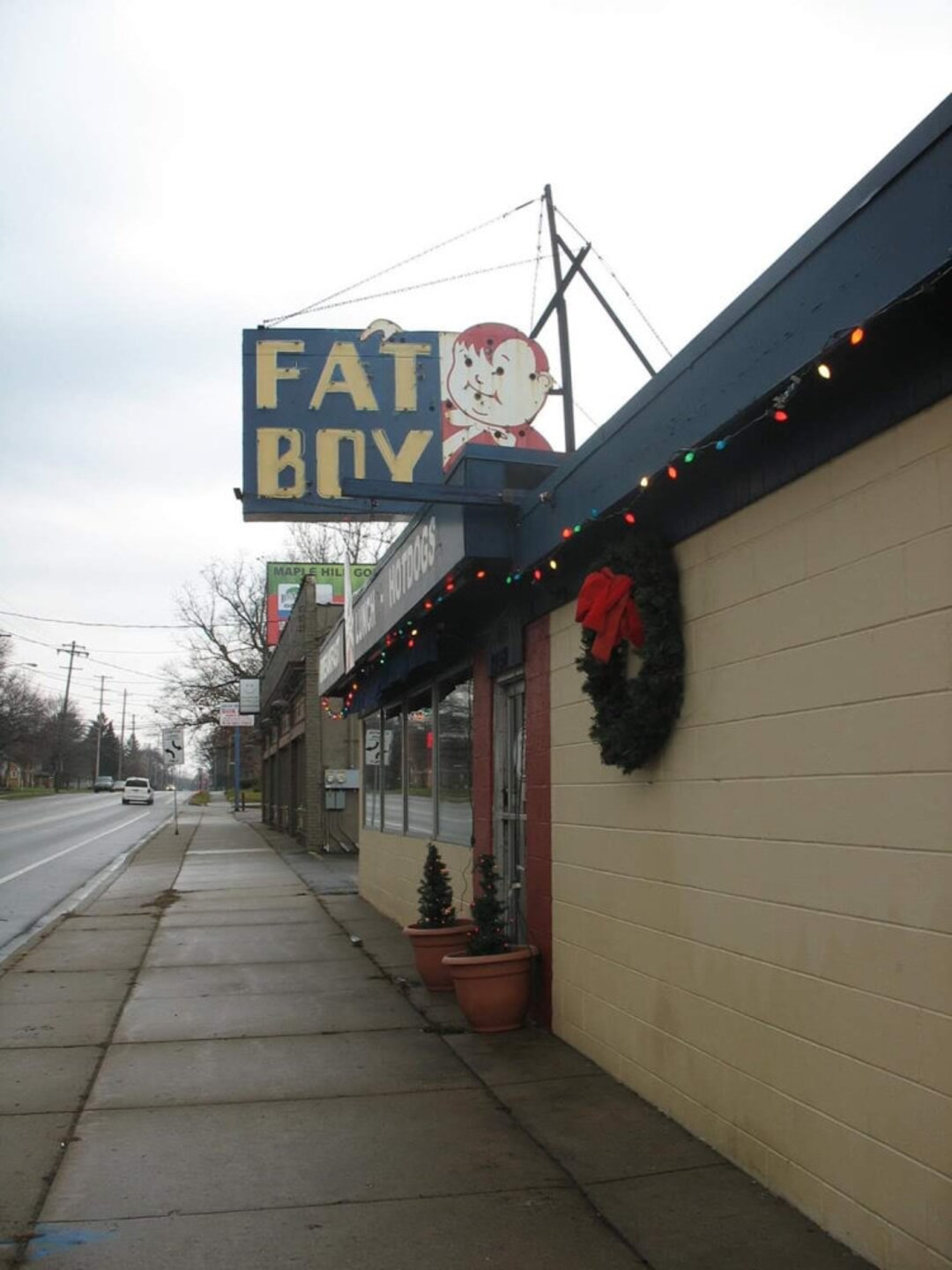 Fat Boy Burgers, Grand Rapids Photography, Neon Sign Print, Vintage