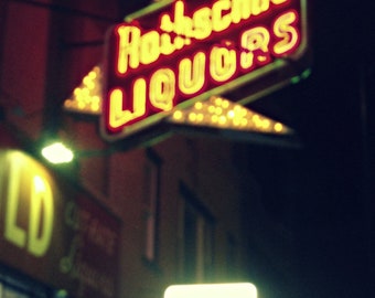 Chicago Photography: Art Print vintage neon-slijterij