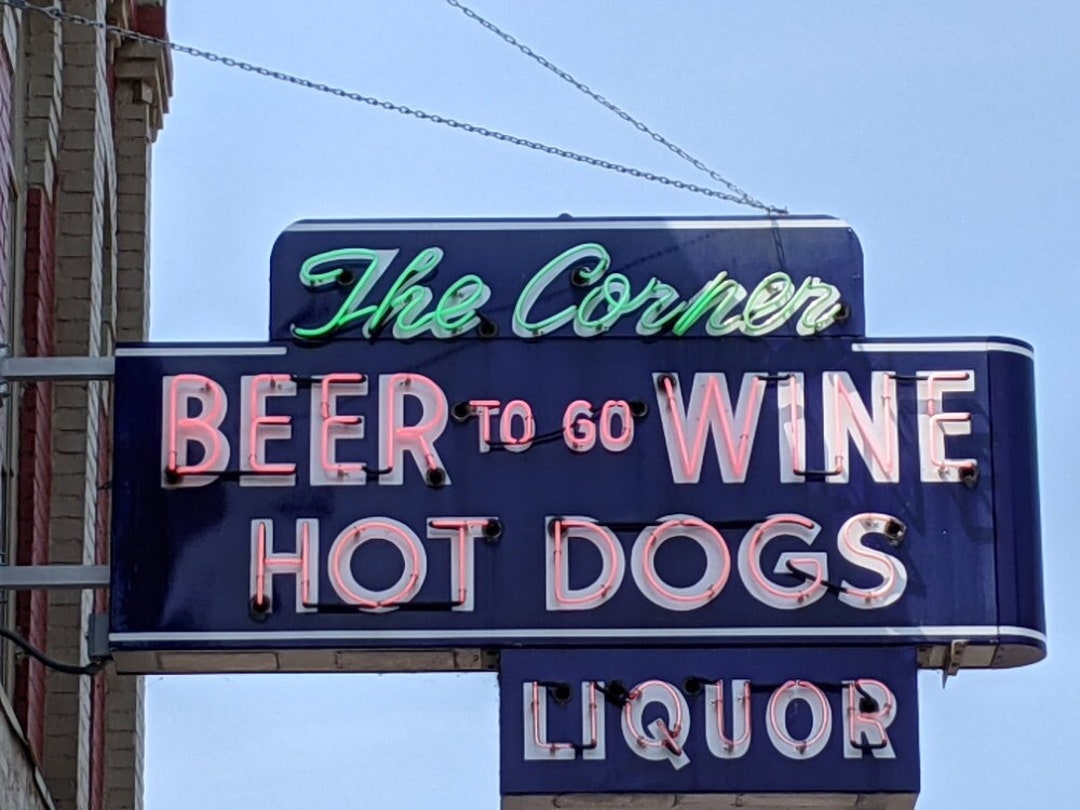 Rockford Corner Bar, Midcentury Neon Sign, Vintage Bar, Rockford