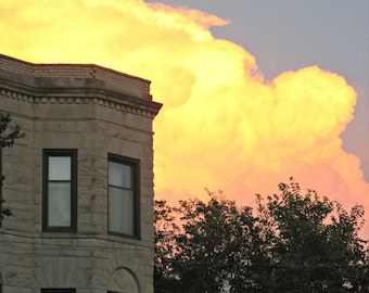 Chicago Photography Print: Logan Square Greystone, Maxfield Parrish Style