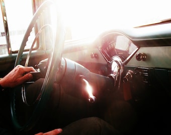1955 Chevy Photo: Mid-Century Car Interior Print