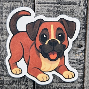 Boxer Puppy Sticker - Waterproof Vinyl Decal for Dog Lovers