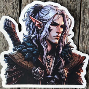 Elf Ranger Vinyl Sticker - Waterproof Fantasy Warrior Decal
