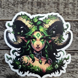 Forest Fairy Sticker - Horned Elf Vinyl Decal - Fantasy Art