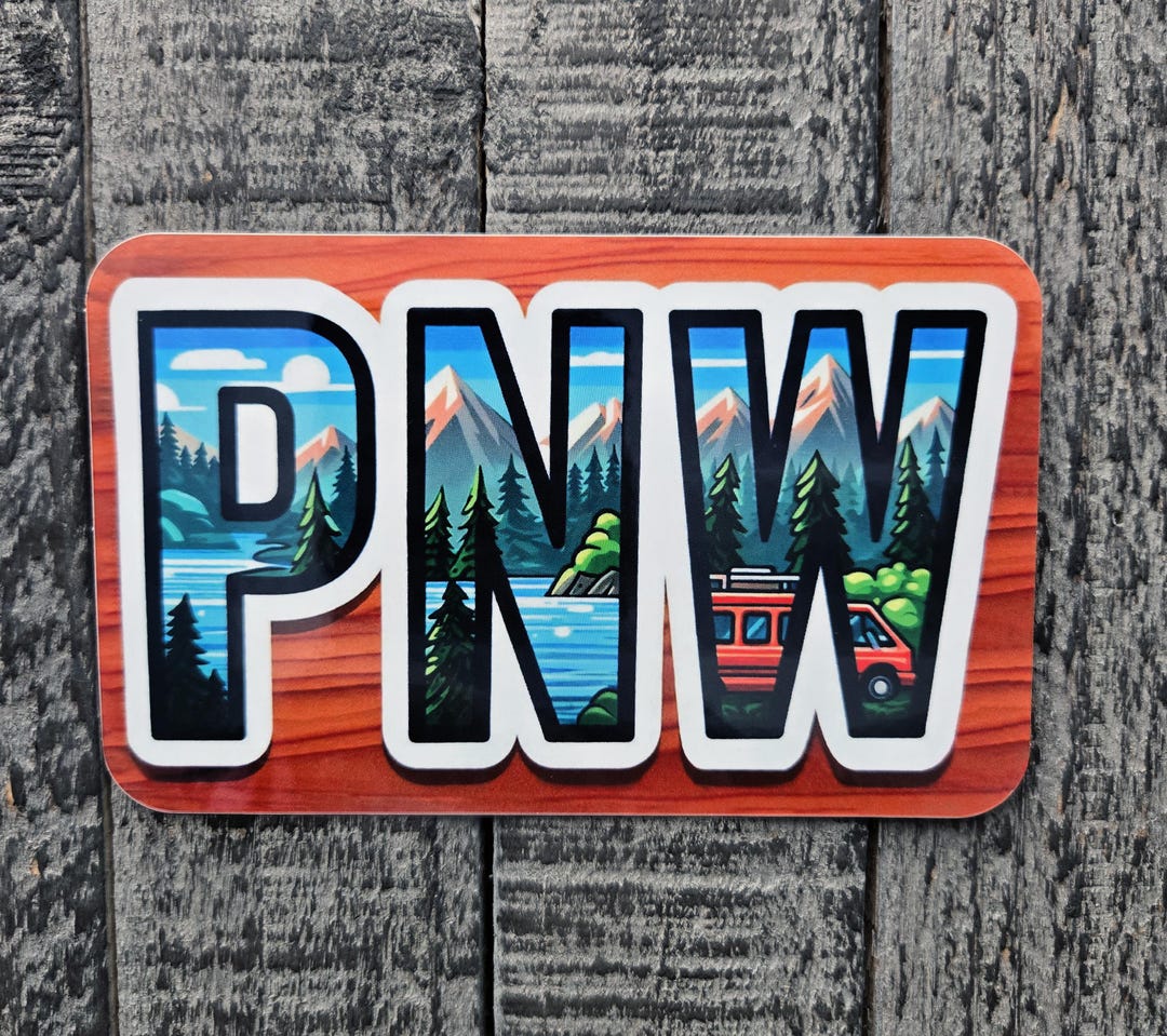 Pacific Northwest Sticker - PNW Vinyl Decal - Waterproof Hiking ...