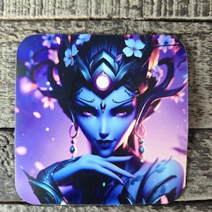 Cosmic Goddess Vinyl Sticker - Celestial Blue Deity Decal