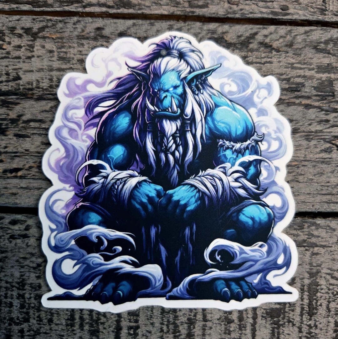 Orc Warrior Sticker - Fantasy Dnd Gaming Gift - Waterproof Vinyl Decal ...