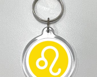Leo Zodiac Keychain: Acrylic Astrology Gift For Leo Season