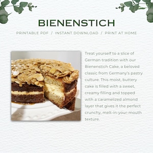 Best Cake Recipe Bienenstich, Traditional German Bee Sting Cake, Almond Topping, German Dessert