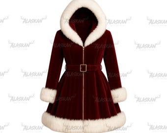 Manteau de luxe en velours pour femmes