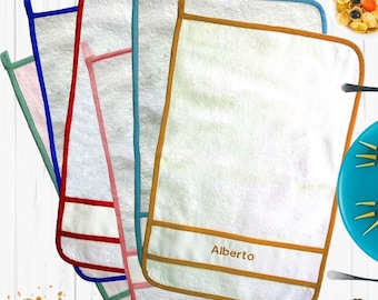 Asciugamano asilo personalizzato con nome – Asciugamani bimbo ricamati – Scuola infanzia – Idea regalo utile