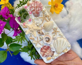 Personalized Seashell Phone Case: Coastal Beach Decor iPhone Cover