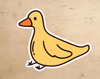 Goose sticker | yellow goose sticker | cute sticker | laptop sticker | adorable sticker | phone sticker | water bottle sticker | waterproof