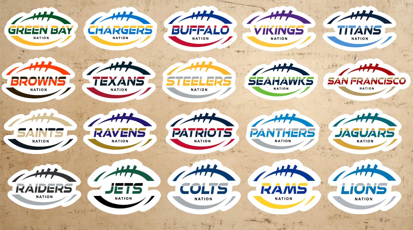 NFL Team Stickers: Football, Sports Teams, Nfl, Laptop Decals - Etsy