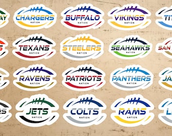 NFL team stickers: football, sports teams, nfl, laptop decals