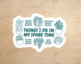 Plant sticker | plant lover sticker | plant decal | plants | waterproof sticker | plant laptop sticker | water bottle sticker |