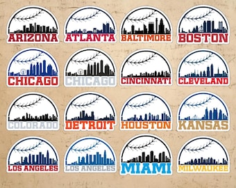 MLB team stickers: major league baseball, sports teams, mlb, decals