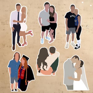Custom Outline Sticker | couples sticker | waterproof vinyl sticker | laptop decal | customizable sticker | cute decal | friends sticker