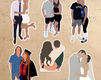Custom Outline Sticker | couples sticker | waterproof vinyl sticker | laptop decal | customizable sticker | cute decal | friends sticker
