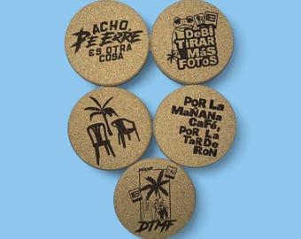 Bad Bunny Coasters: Sapo Concho, DTMF, Puerto Rico Accessories - Set of 4