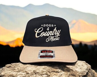 Gorra de perro y música country, gorra de camionero para amantes de los perros, gorra de chica campestre, gorra estilo western, gorra para festival de música country, regalo para mamá perruna