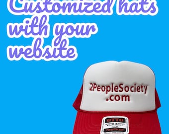 Gorra de empresa bordada personalizada: logotipo personalizado, sitio web y redes sociales