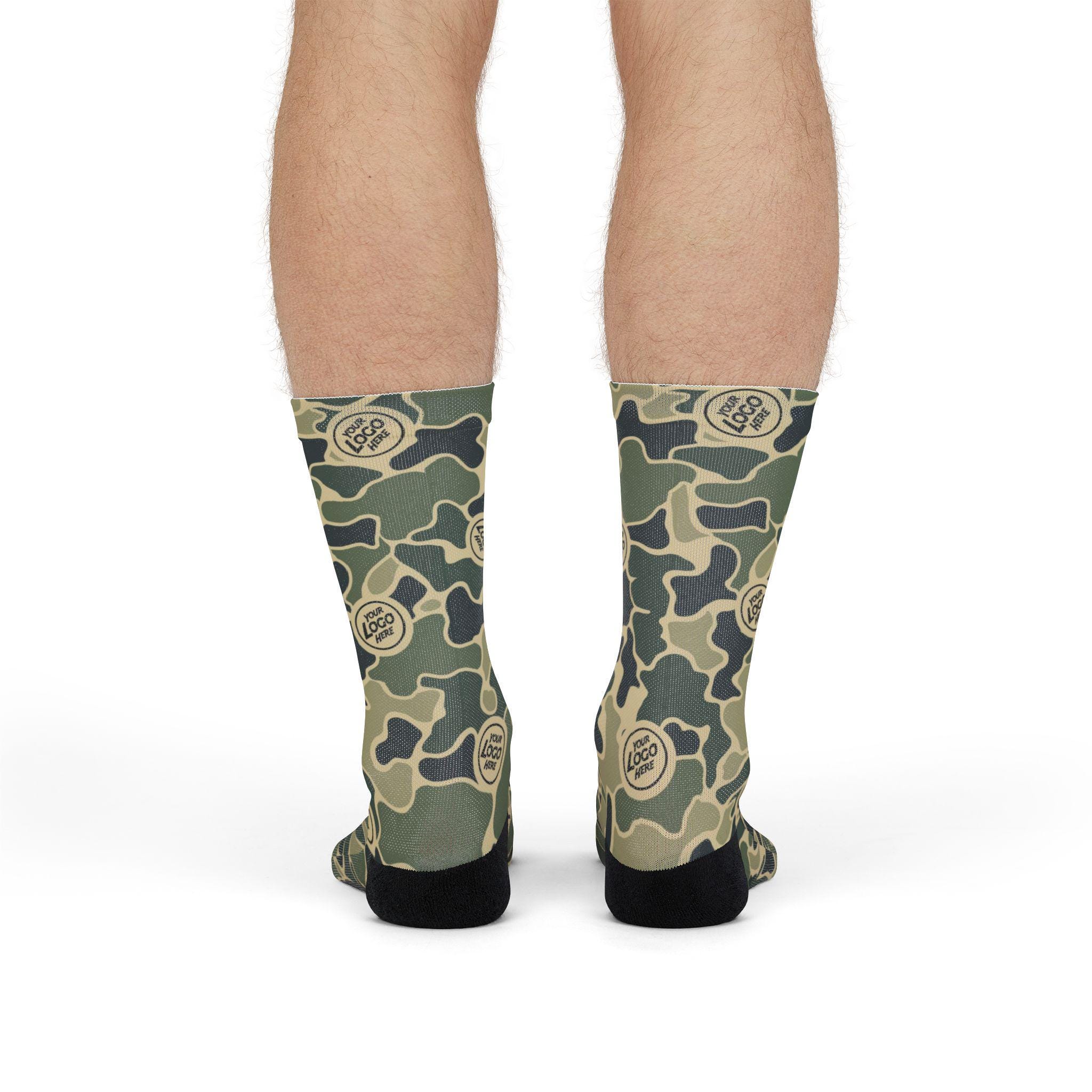 CUSTOM Camo Logo Camouflage Pattern Socks | Burlebo Camouflage Camo ...