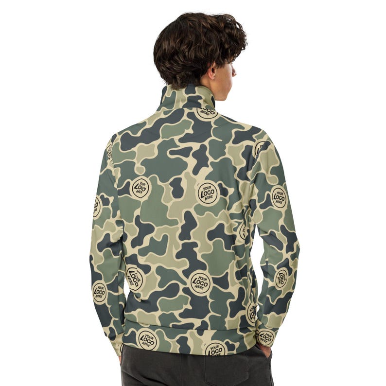 CUSTOM LOGO/PHOTO Camo Pattern Unisex Track Jacket - Hunting ...