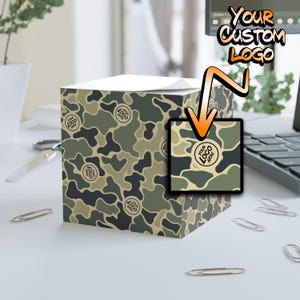 Camouflage Note Cube - Stylish Desk Organizer, Camo Sticky Notes, Military-Inspired Office Decor, Unique Gift for Men, Functional Home [...]