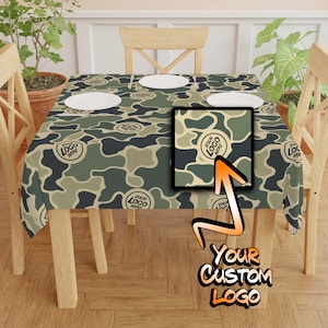 Camouflage Tablecloth, Military Style Dining Decor, Outdoor Picnic Cover, Army Pattern Table Runner, Unique Gift for Home