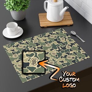 Stylish Camouflage Placemat for Dining, Modern Table Décor, Perfect for Outdoor Picnics, Military-Inspired Home Decor, Durable Table Setter