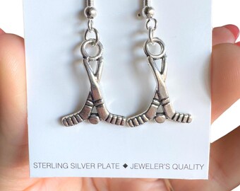 Hockey Stick Dangle Earrings