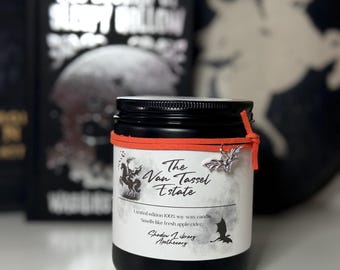 Van Tassel Estate Candle | Apple Cider Scented, Bat Charm