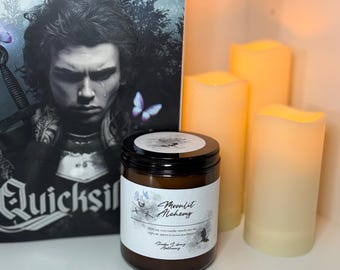 Fantasy Bookish Candle | Sweet Pea & Spice Soy Candle | Dark Romance Candle | Reader Gift | Gothic Home Decor | Moonlit Alchemy