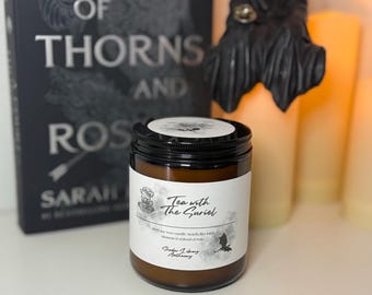 Tea with the Suriel Candle | Lotus Blossom & Tea Soy Candle | Fantasy Inspired Candle | Book Lover Gift | Cozy Reading Candle