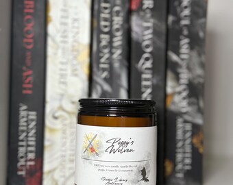 Poppy's Wolven Soy Wax Candle | From Blood and Ash, Bookish Gift