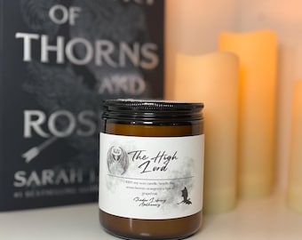 The High Lord Candle | Citrus & Ocean Breeze Soy Candle | Fantasy Inspired Candle | Bookish Gift | Reader Candle | Coastal Citrus Scent