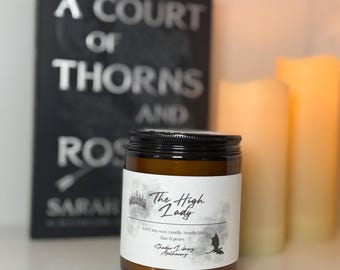 The High Lady Candle | Lilac & Pear Soy Candle | Floral Fantasy Candle | Bookish Gift | Reader Candle | Elegant Spring Scent