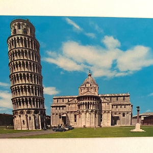 Schiefer Turm von Pisa Postkarte um 1960