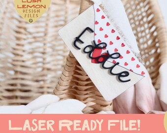 Etiqueta de nome SVG para o Dia dos Namorados