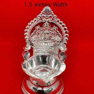 Pure Silver 1 Small Diya Deepam Kundi Lakshmi Ji Kamakshi Deepam 15 to 16 grams