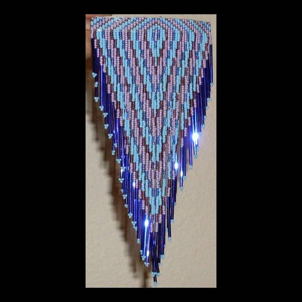 ON SALE-Blue and Purple Loom Beaded Barrette